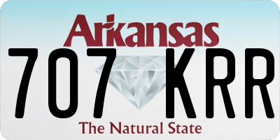 AR license plate 707KRR