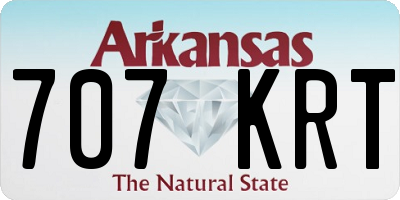 AR license plate 707KRT