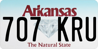 AR license plate 707KRU