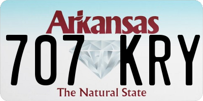 AR license plate 707KRY