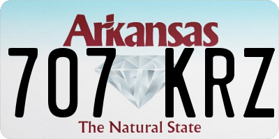 AR license plate 707KRZ