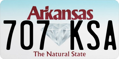 AR license plate 707KSA