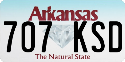 AR license plate 707KSD