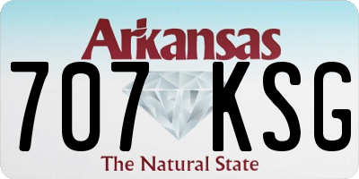 AR license plate 707KSG