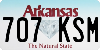 AR license plate 707KSM