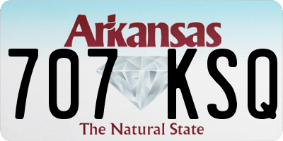 AR license plate 707KSQ