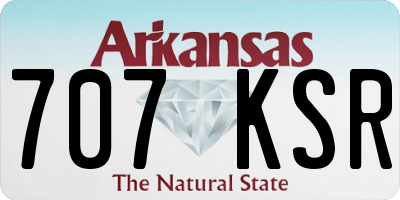 AR license plate 707KSR