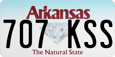 AR license plate 707KSS