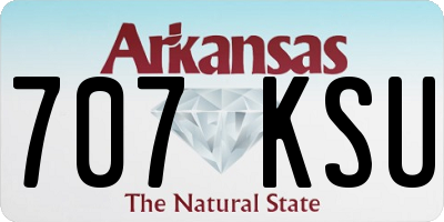 AR license plate 707KSU