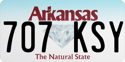 AR license plate 707KSY