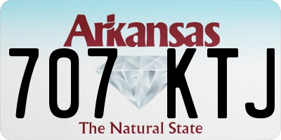AR license plate 707KTJ