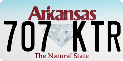 AR license plate 707KTR