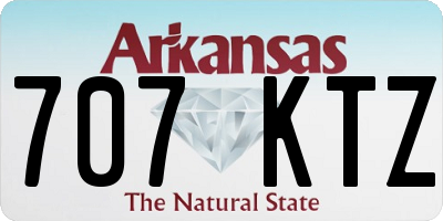AR license plate 707KTZ