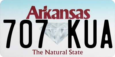 AR license plate 707KUA