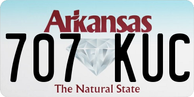 AR license plate 707KUC