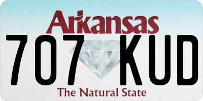 AR license plate 707KUD