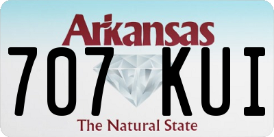 AR license plate 707KUI