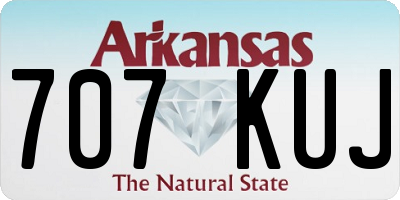 AR license plate 707KUJ