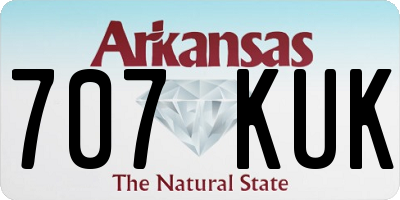 AR license plate 707KUK