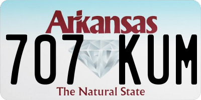 AR license plate 707KUM