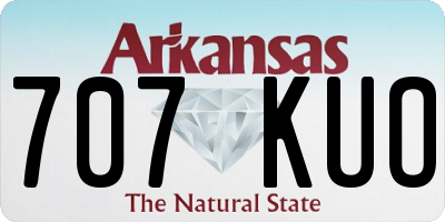 AR license plate 707KUO