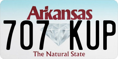 AR license plate 707KUP