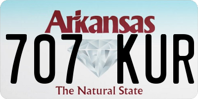 AR license plate 707KUR