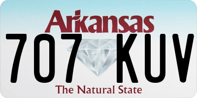 AR license plate 707KUV