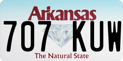AR license plate 707KUW