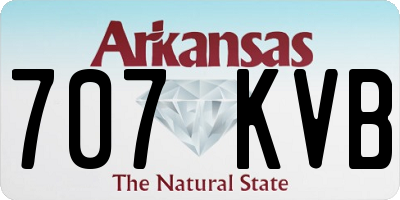 AR license plate 707KVB