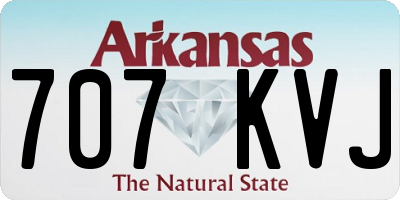 AR license plate 707KVJ