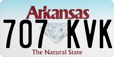AR license plate 707KVK