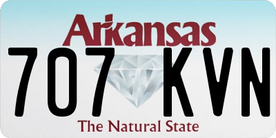 AR license plate 707KVN