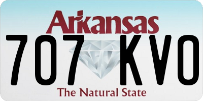 AR license plate 707KVO