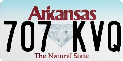 AR license plate 707KVQ