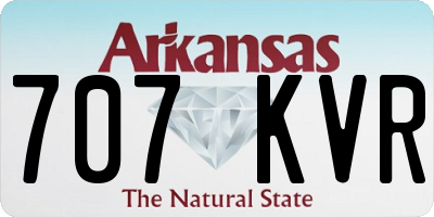 AR license plate 707KVR