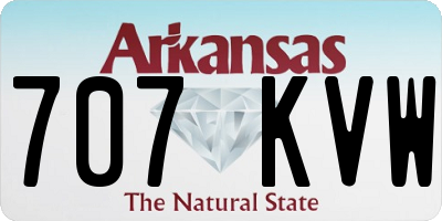AR license plate 707KVW
