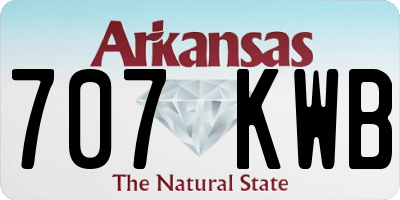 AR license plate 707KWB