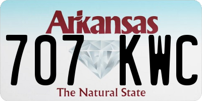AR license plate 707KWC
