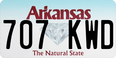 AR license plate 707KWD