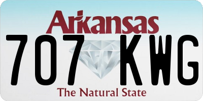 AR license plate 707KWG