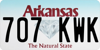 AR license plate 707KWK