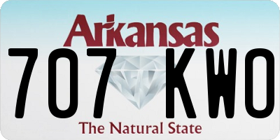 AR license plate 707KWO