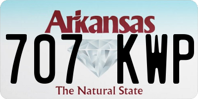 AR license plate 707KWP
