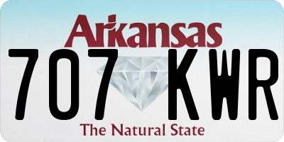 AR license plate 707KWR