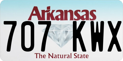 AR license plate 707KWX