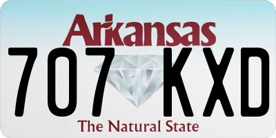 AR license plate 707KXD