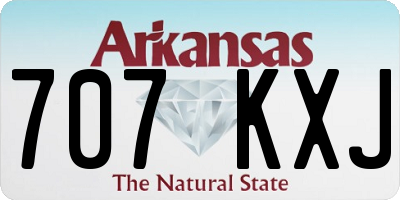 AR license plate 707KXJ