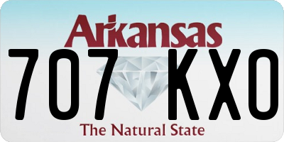 AR license plate 707KXO