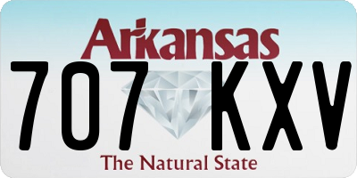 AR license plate 707KXV